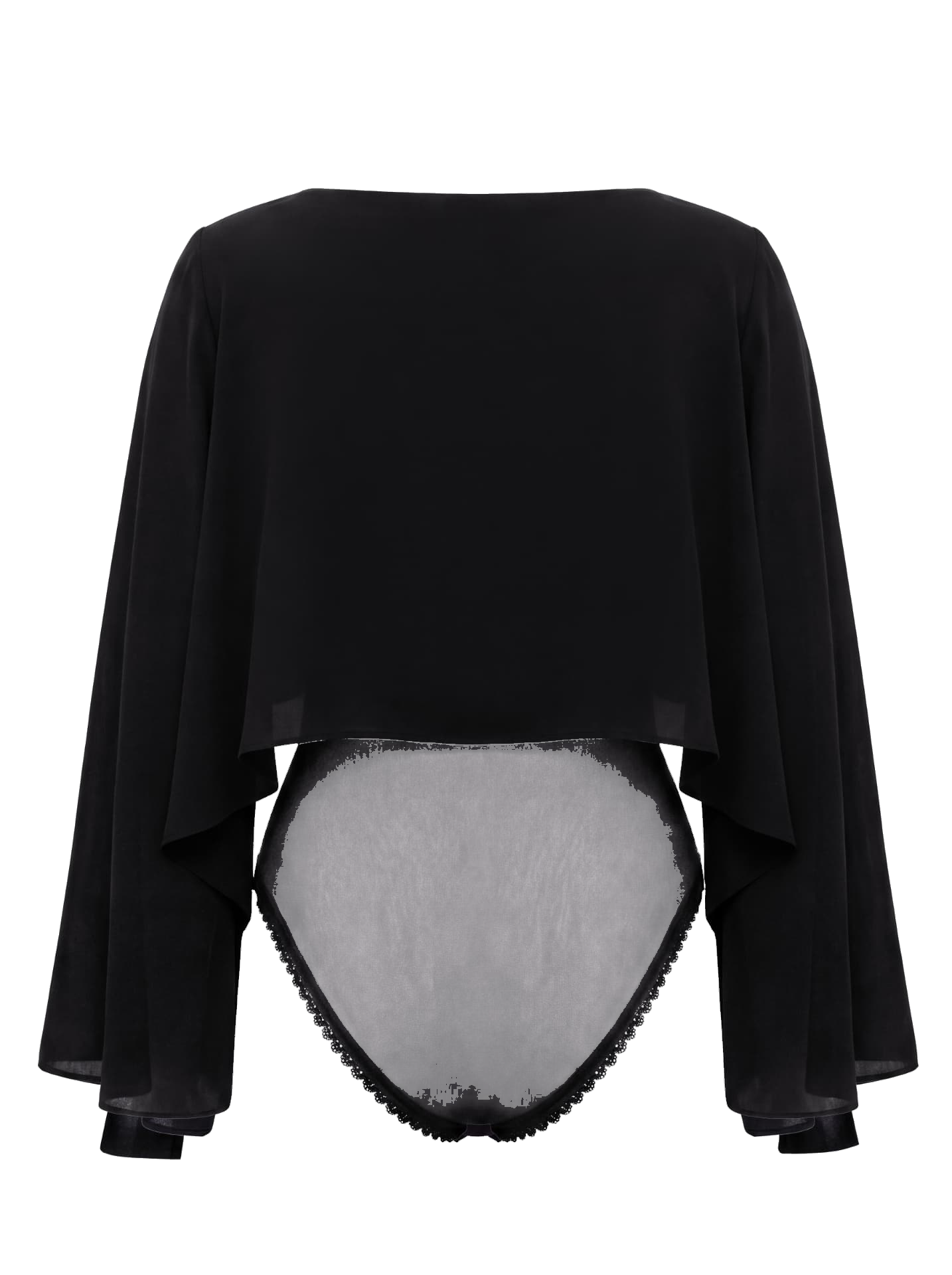 Back view of the black Nova bodysuit