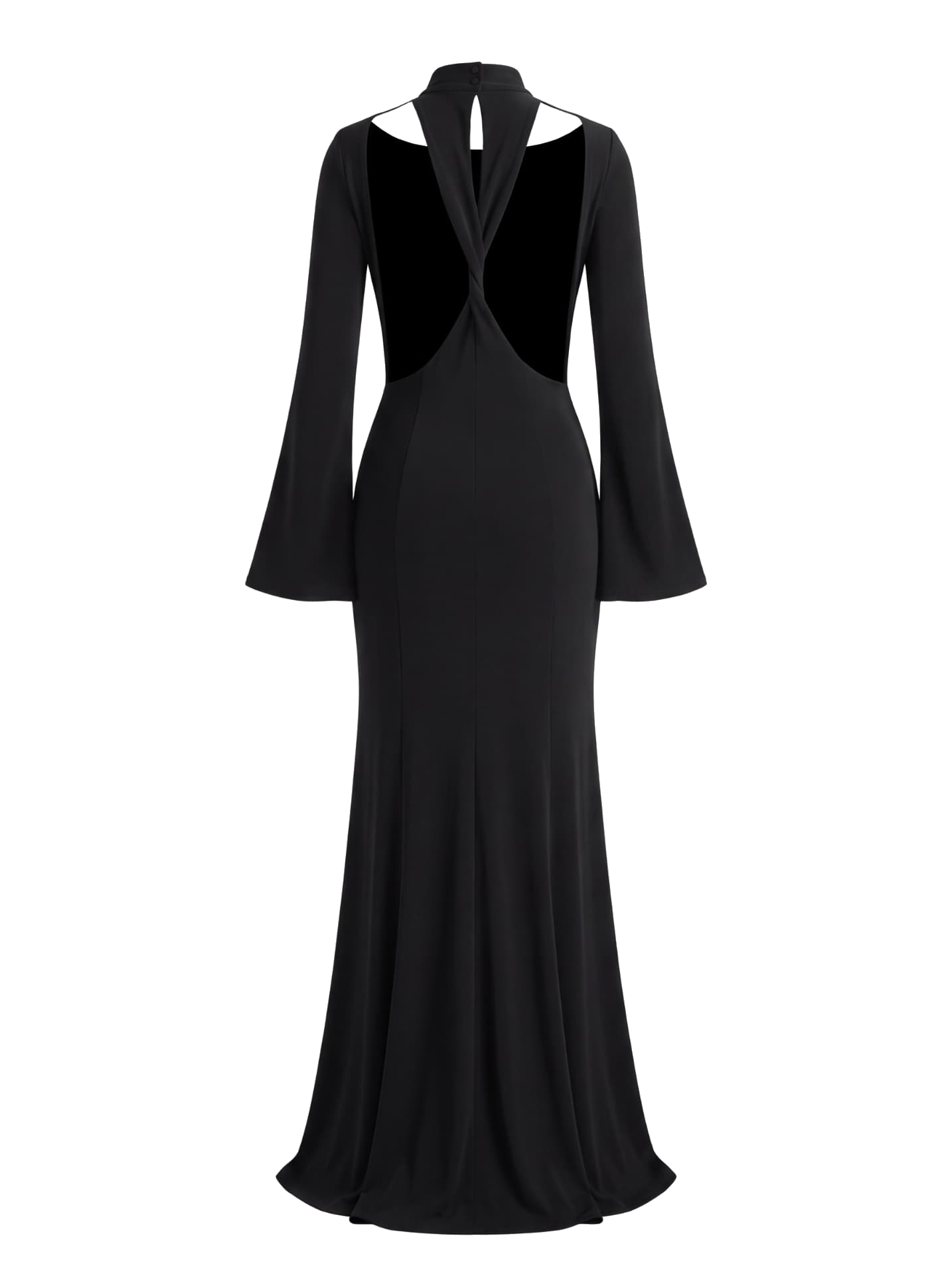 Back view of the black Ophelia dress
